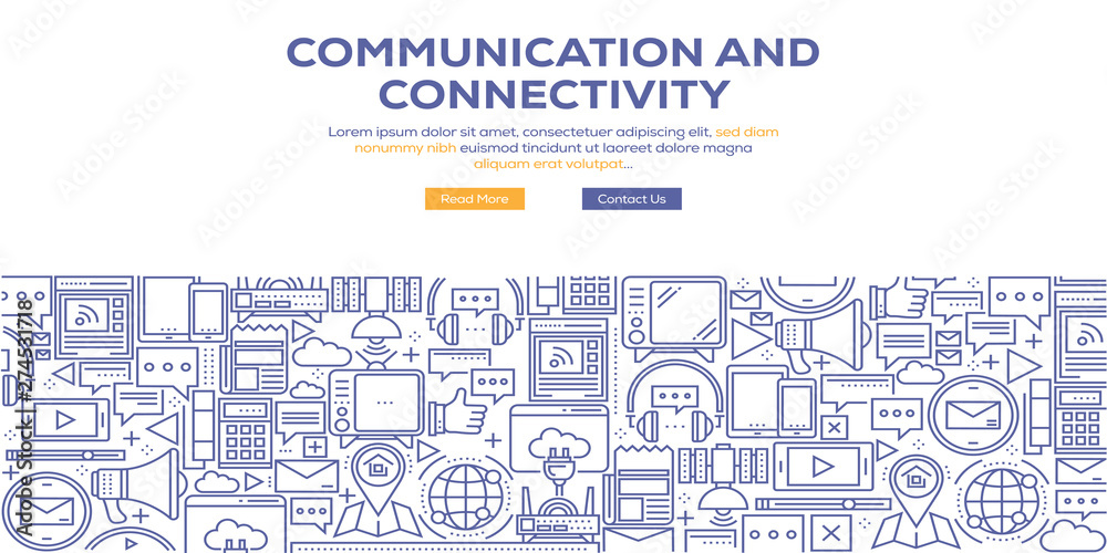 COMMUNICATION AND CONNECTIVITY BANNER CONCEPT