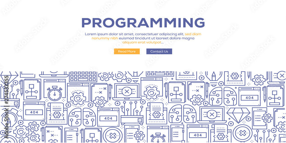PROGRAMMING BANNER CONCEPT PROGRAMMING BANNER CONCEPT