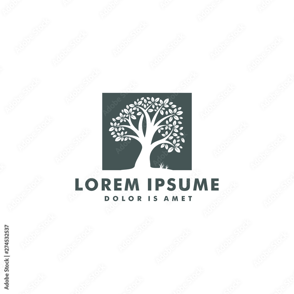 Tree logo template. environment design - vector Tree logo template. environment design - vector