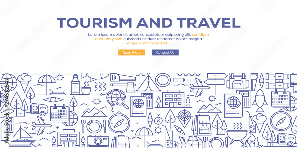 TOURISM AND TRAVEL BANNER CONCEPT