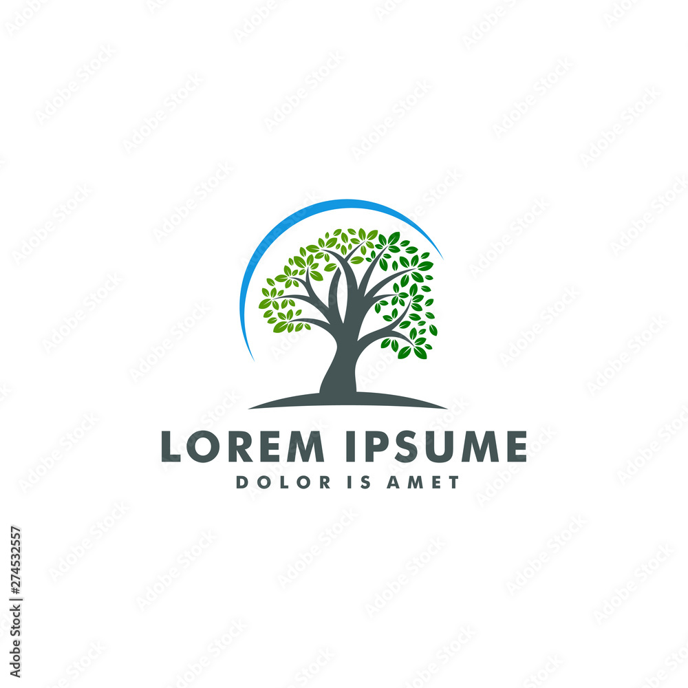 Obraz premium Tree logo template. nature icon design - vector