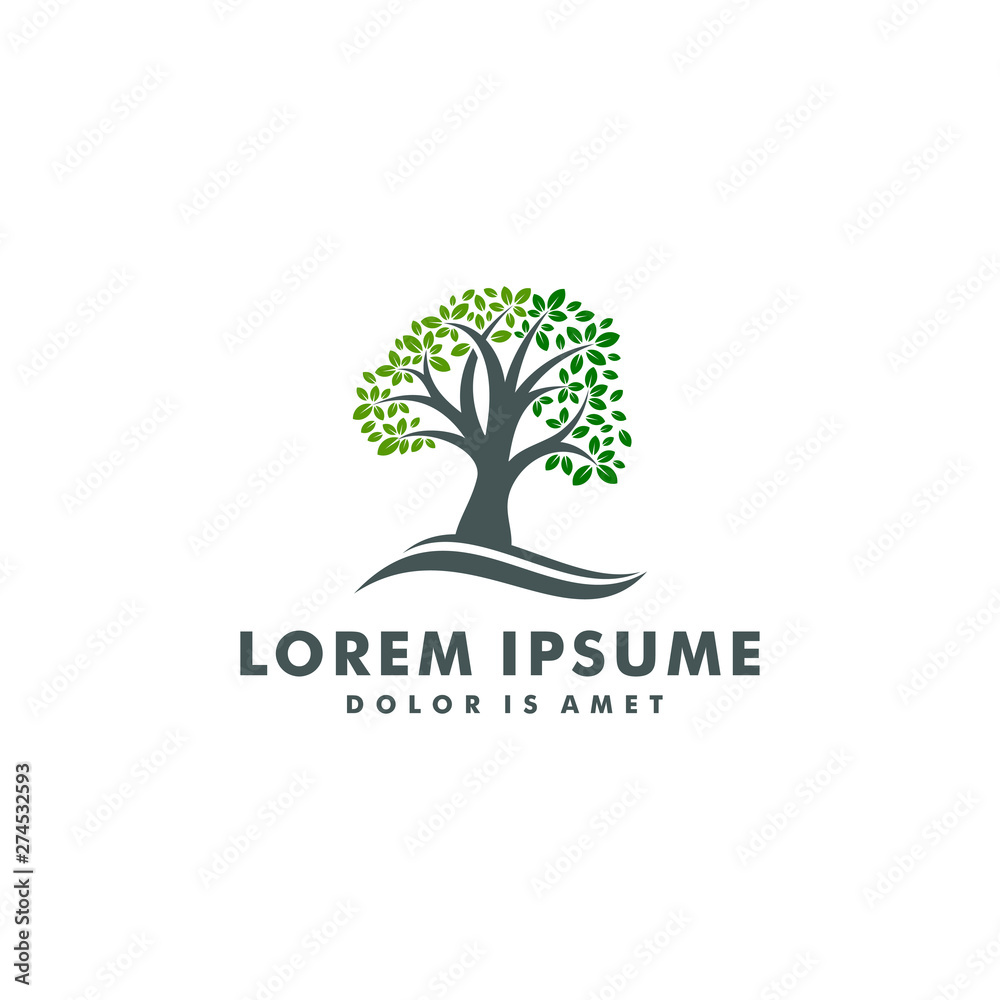 Obraz premium Tree logo template. nature icon design - vectorrint