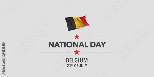 Belgium happy national day greeting card, banner, vector illustration Free Download Belgium happy national day greeting card, banner, vector illustration - GFXLoad
