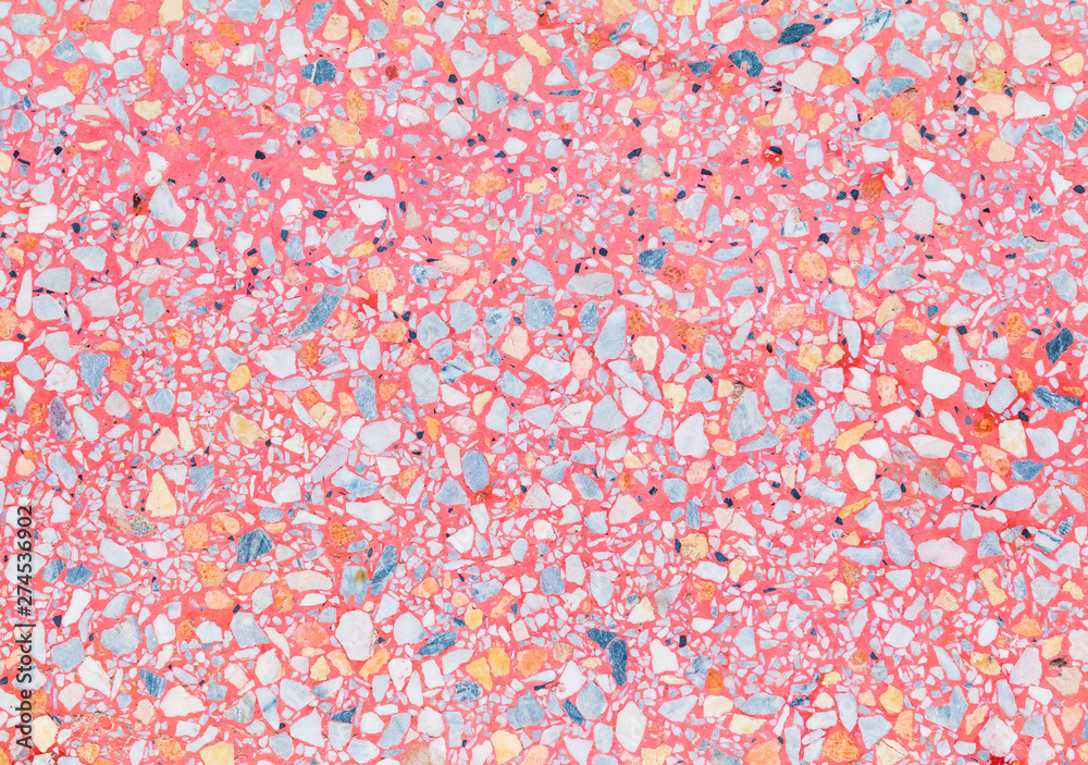 Obraz premium terrazzo flooring red or marble old. polished stone texture beautiful for background pattern wall and color beautiful with copy space add text