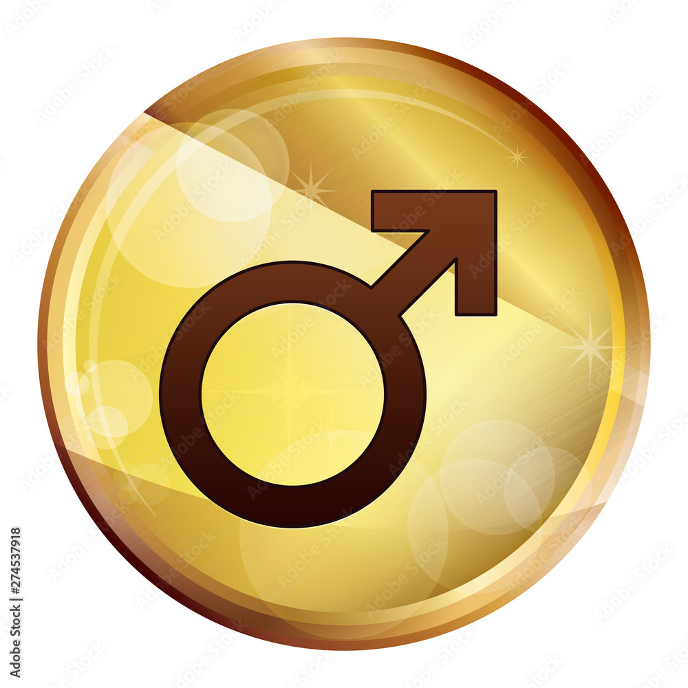 Male symbol icon Abstract Brown Round Button Male symbol icon Abstract Brown Round Button