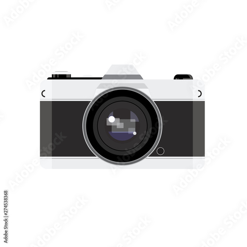 Retro camera flat design illustration EPS10