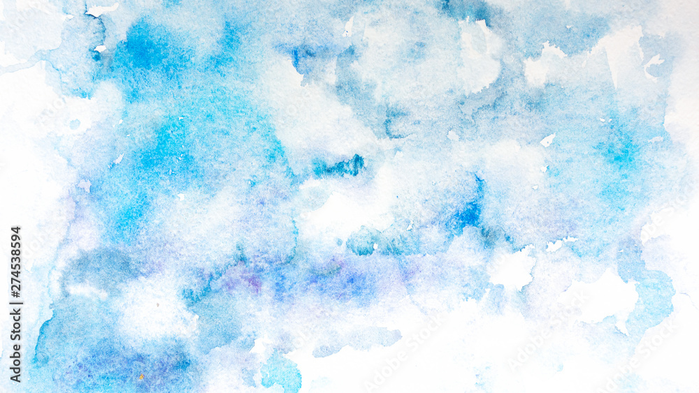 nuvole acquerello sfondo azzurro