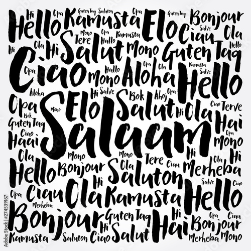 SALAAM  Hello Greeting in Persian Farsi  word cloud in different languages of the world