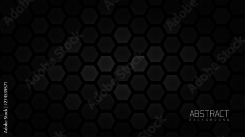 abstract black background with honeycomb textured. Minimal geometric background, abstract background with Dynamic shapes