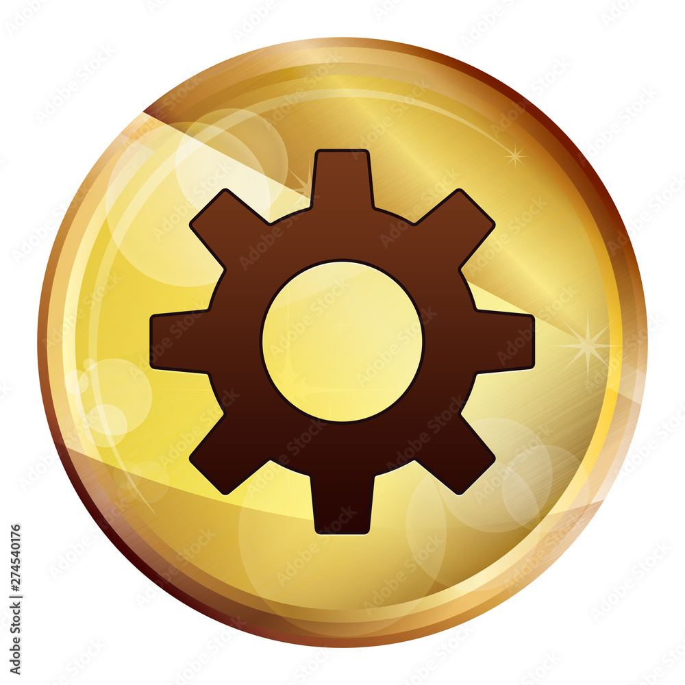 Settings icon Abstract Brown Round Button Settings icon Abstract Brown Round Button