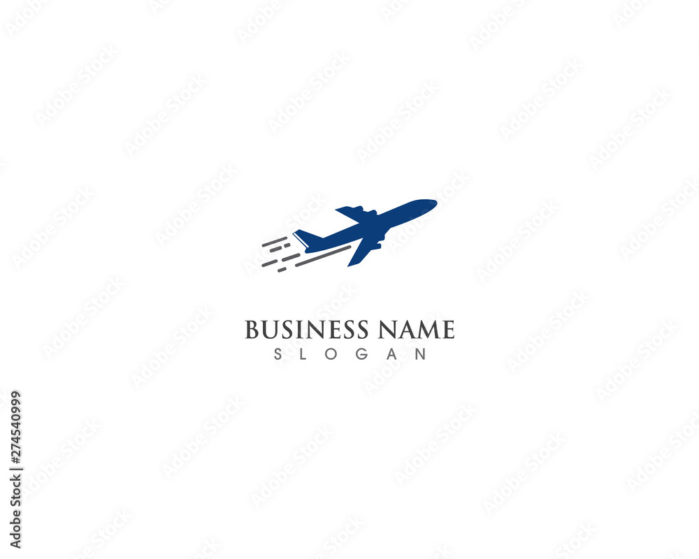 airplane fly logo symbol template