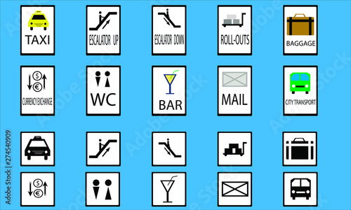 twenty connected with the station and the airport of symbols