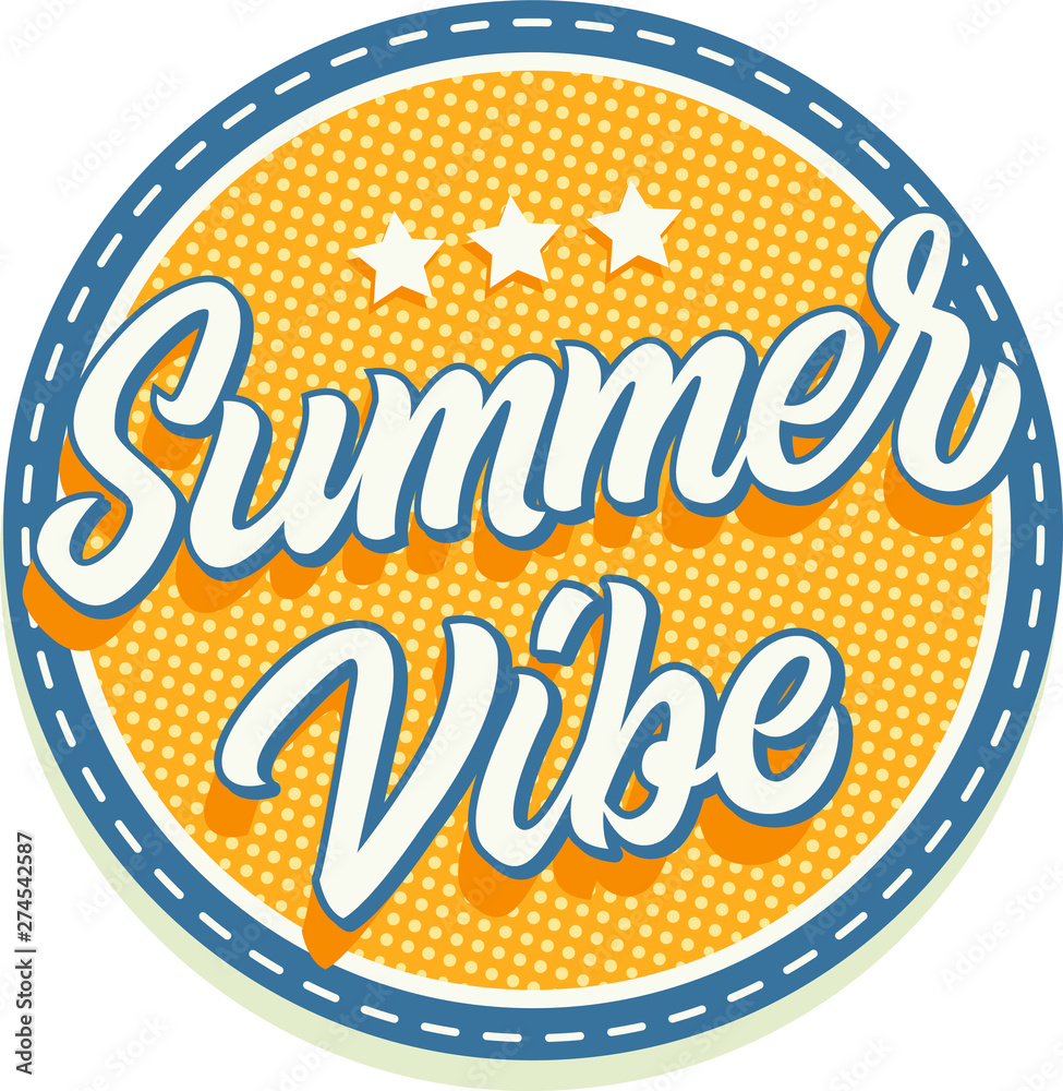 Fototapeta premium Summer vibe modern calligraphy. Hand drawn text. Lettering.