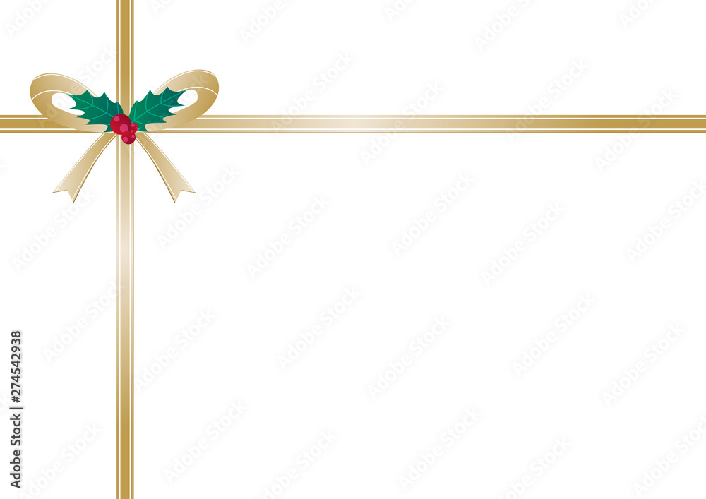 クリスマス リボン 柊 ギフト