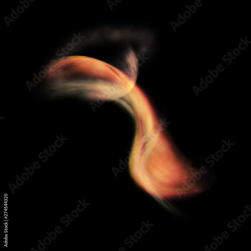 Abstract flowing design on black background