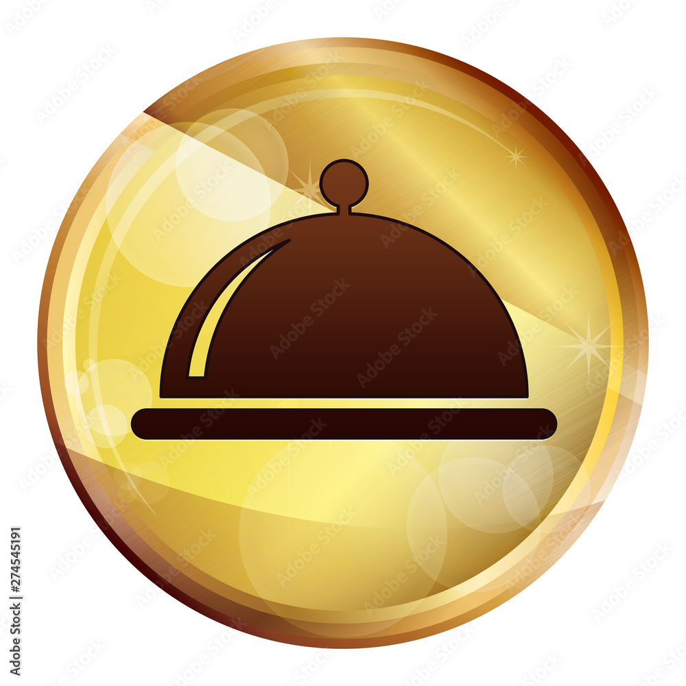 Food cover icon Abstract Brown Round Button