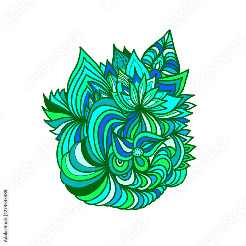 Decorative doodle pattern for design. Abstract element.