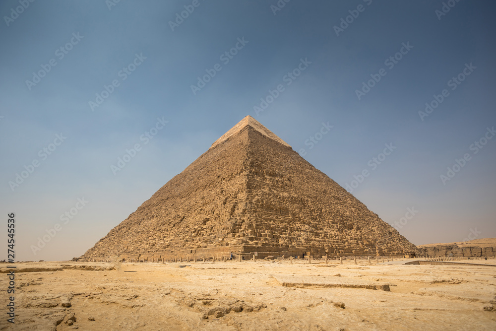 The Great pyramid with blue sky