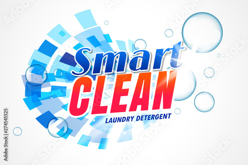 smart laundry detergent packaging concept template