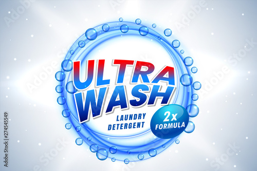 ultra wash detergent packaging concept template