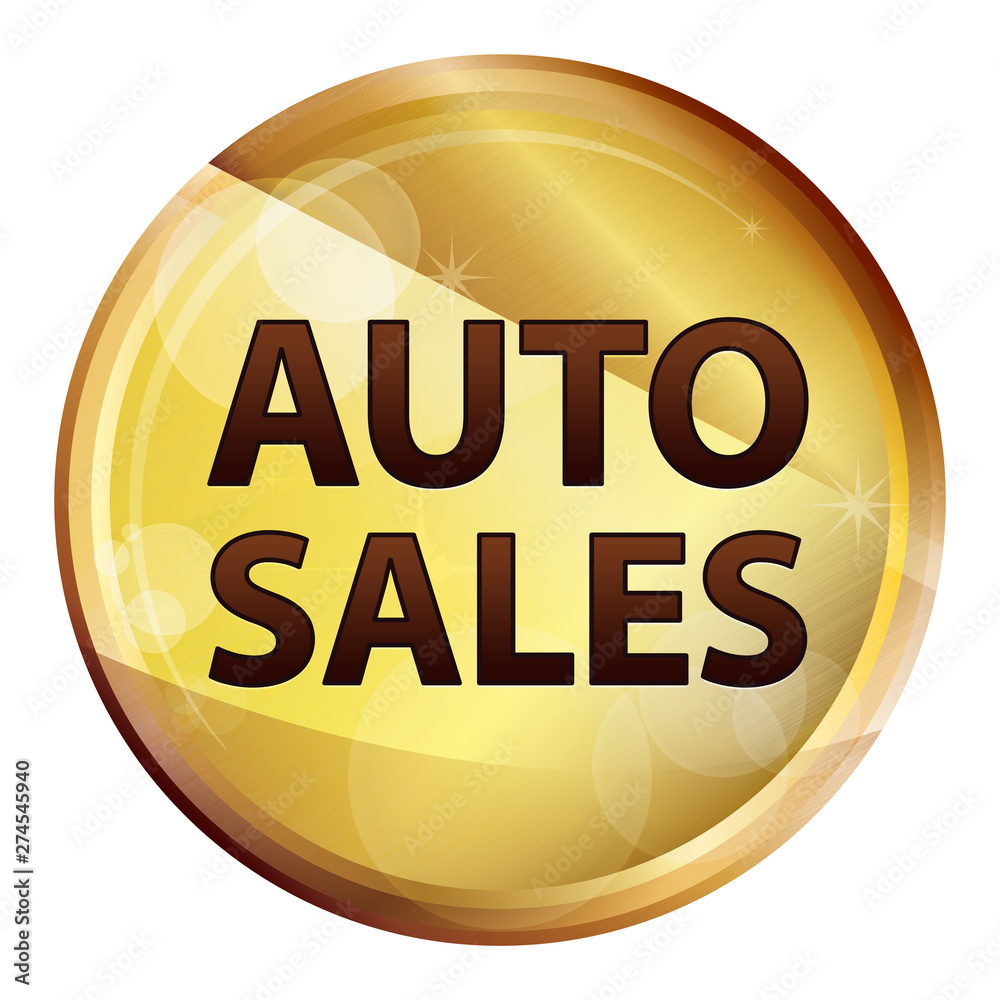 Auto Sales Abstract Brown Round Button Auto Sales Abstract Brown Round Button