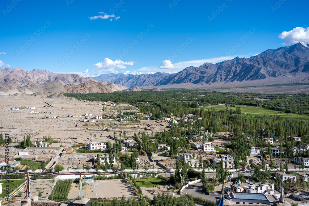 Aerial view of Ladakh, India.