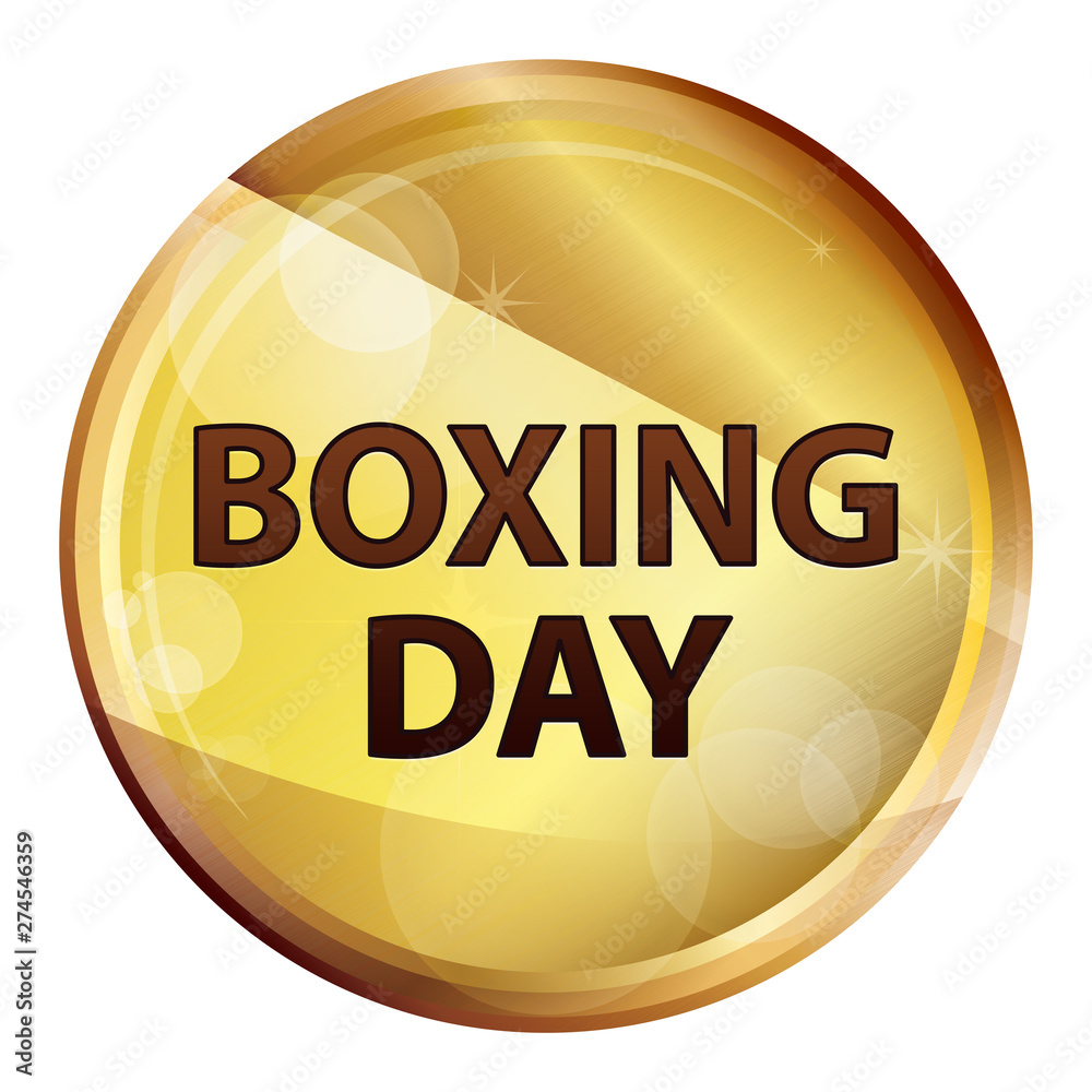 Boxing Day Abstract Brown Round Button Boxing Day Abstract Brown Round Button
