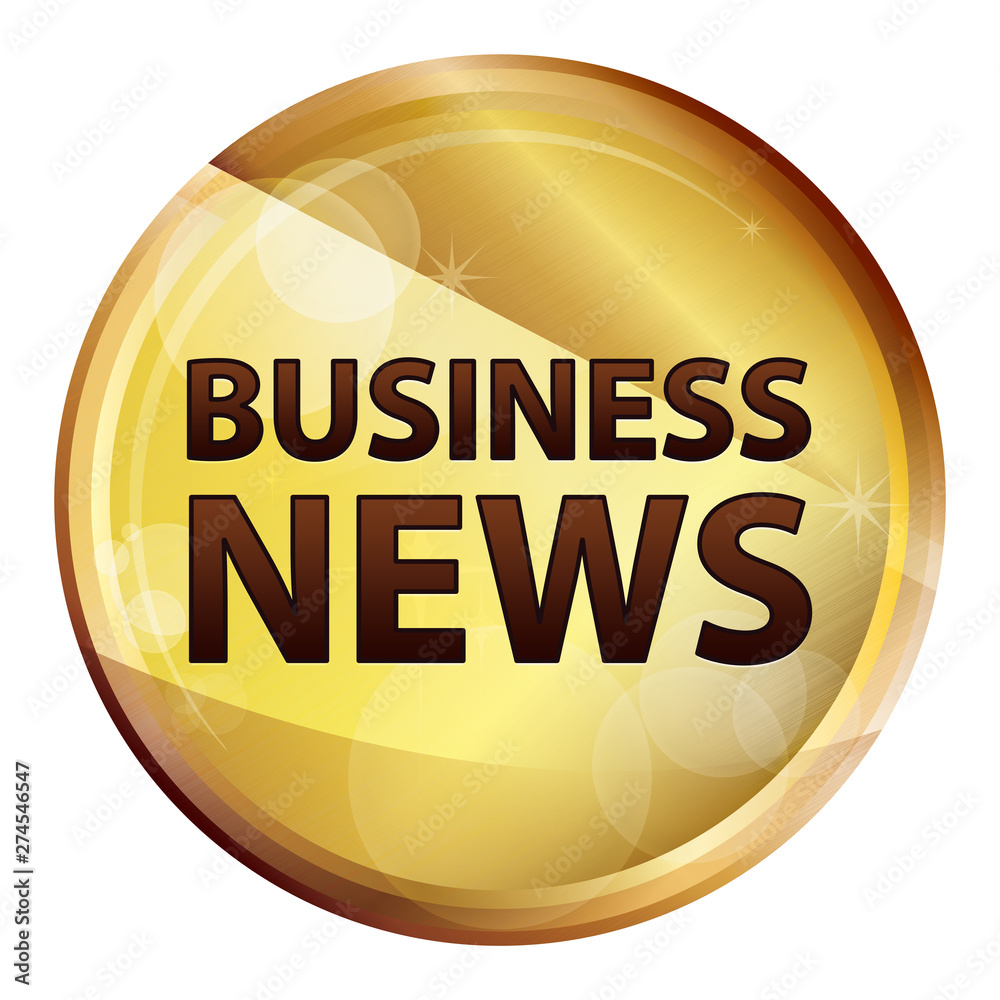 Business News Abstract Brown Round Button Business News Abstract Brown Round Button