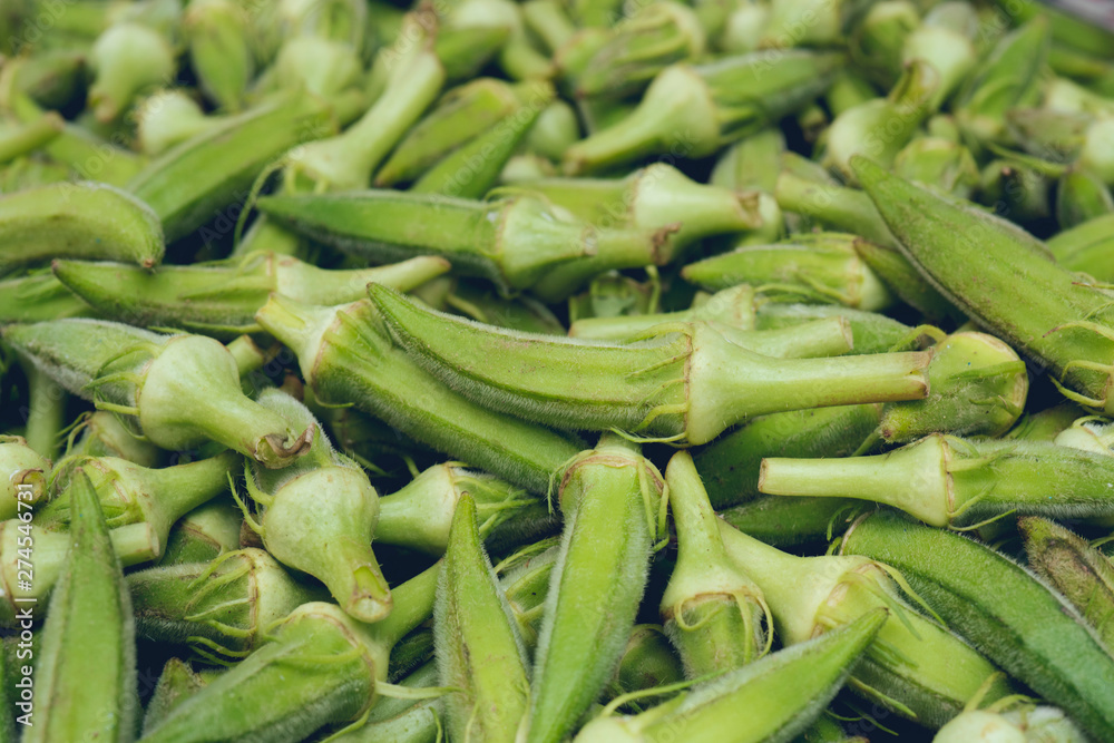 Beautiful Fresh Green Okra Background. Beautiful Fresh Green Okra Background.