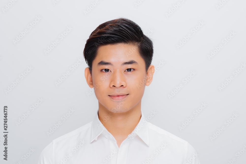 Asian handsome man, smiling and laughing isolated on white background ,soft focus Asian handsome man, smiling and laughing isolated on white background ,soft focus