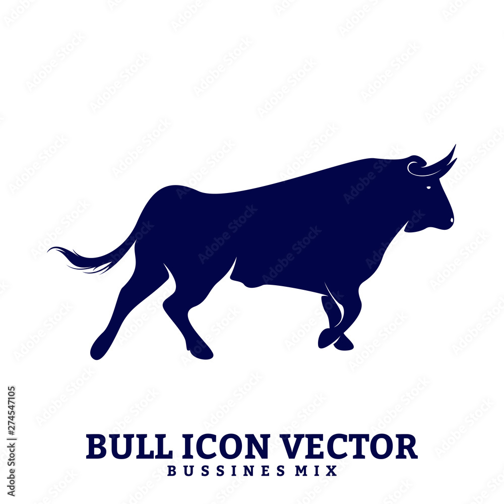 Bull Design Vector. Silhouette of Bull. Vector illustration
