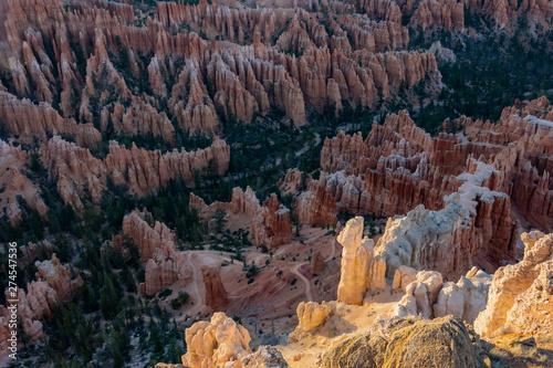 Beautiful sunset view of the Bryce Canyon National Park at Bryce Point