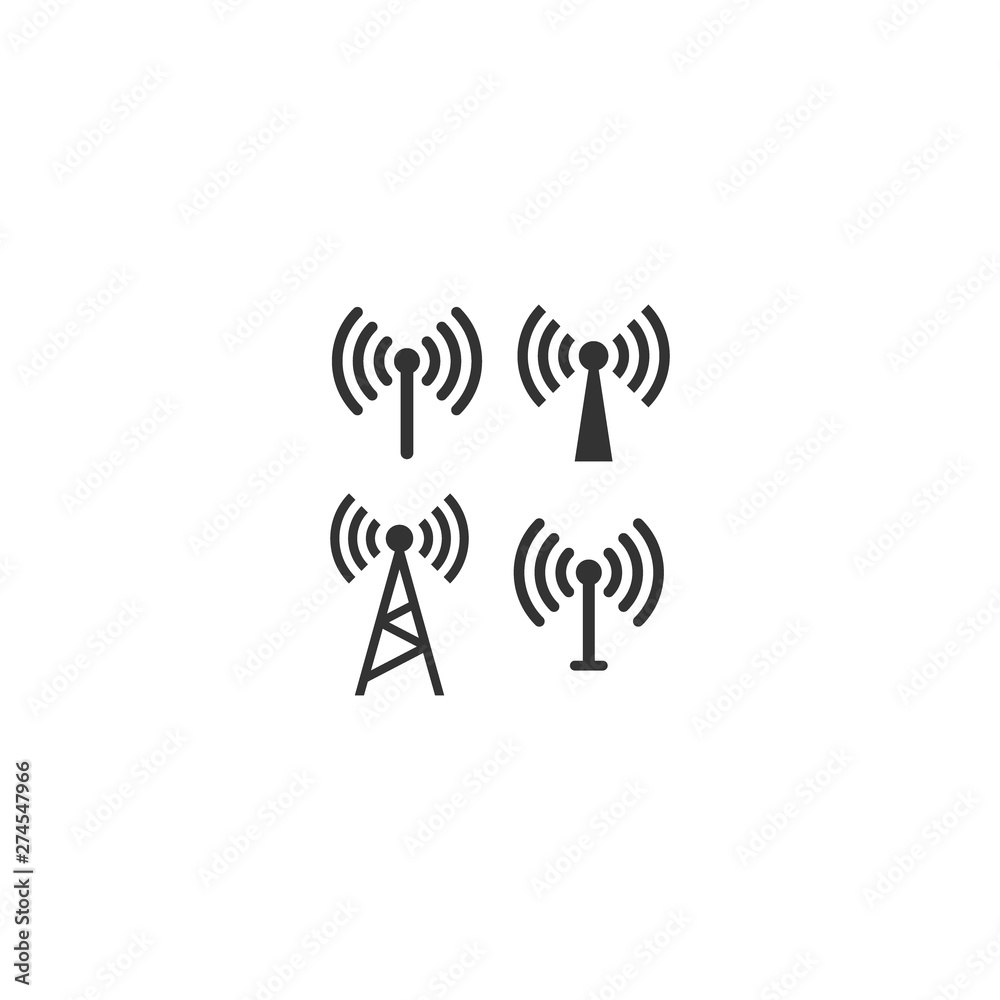 Beacon with wireless signal wave icon set. Signal transmission beacon, wi fi technology symbol set. Beacon with wireless signal wave icon set. Signal transmission beacon, wi fi technology symbol set.