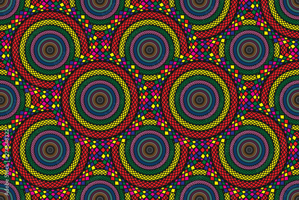colorful seamless pattern with circles colorful seamless pattern with circles