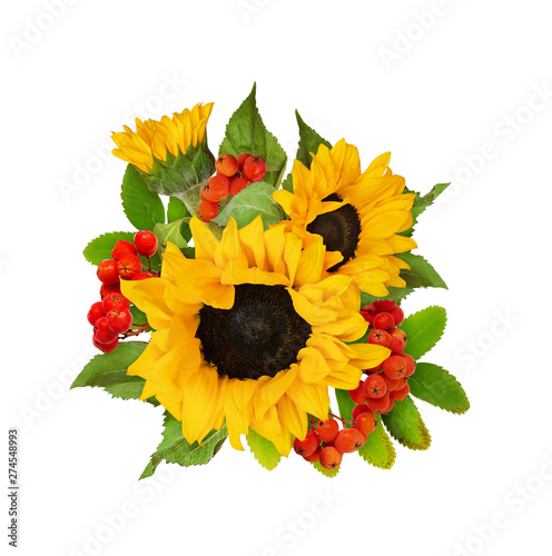 Decorative sunflowers and r...