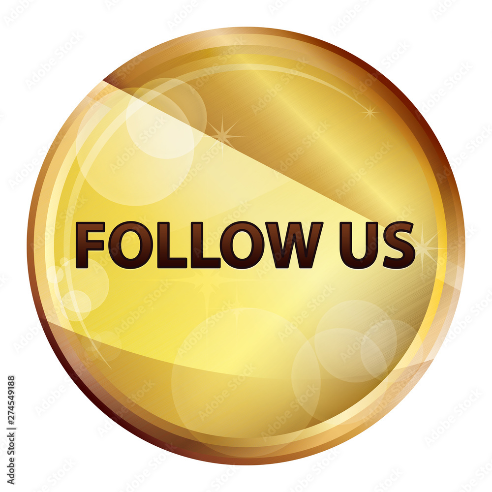 Follow Us Abstract Brown Round Button Follow Us Abstract Brown Round Button