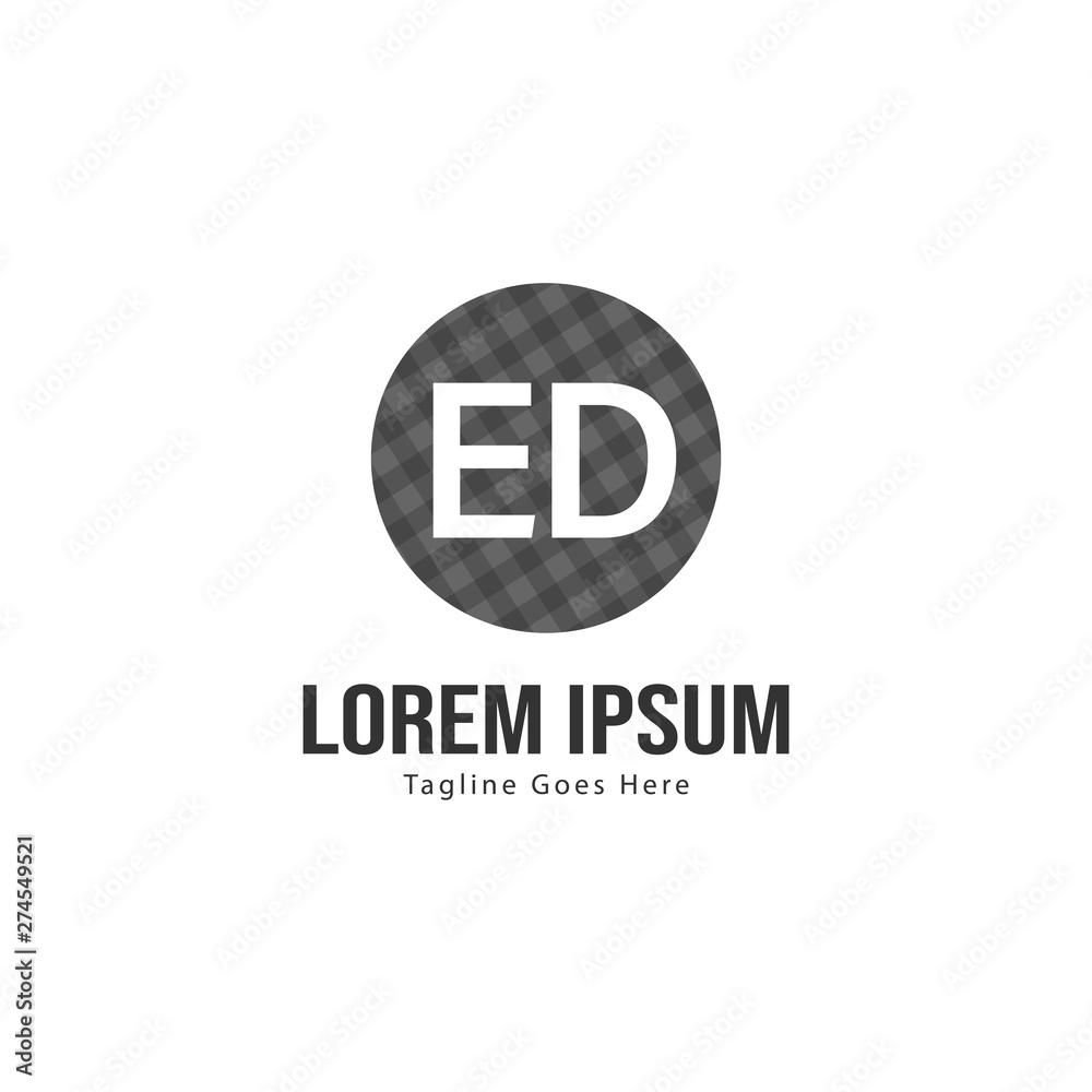 Initial ED logo template with modern frame. Minimalist ED letter logo vector illustration Initial ED logo template with modern frame. Minimalist ED letter logo vector illustration