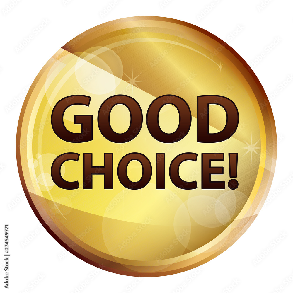 Good Choice! Abstract Brown Round Button Good Choice! Abstract Brown Round Button
