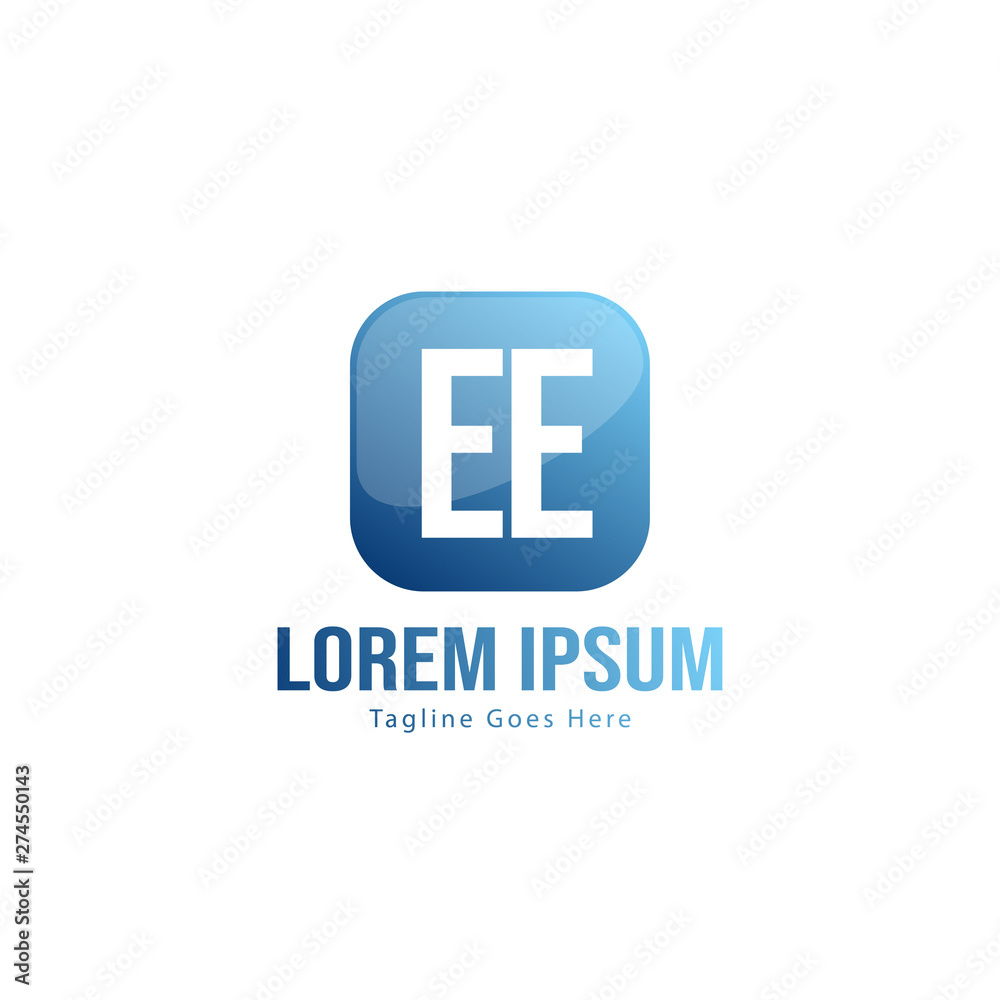 Initial EE logo template with modern frame. Minimalist EE letter logo vector illustration Initial EE logo template with modern frame. Minimalist EE letter logo vector illustration