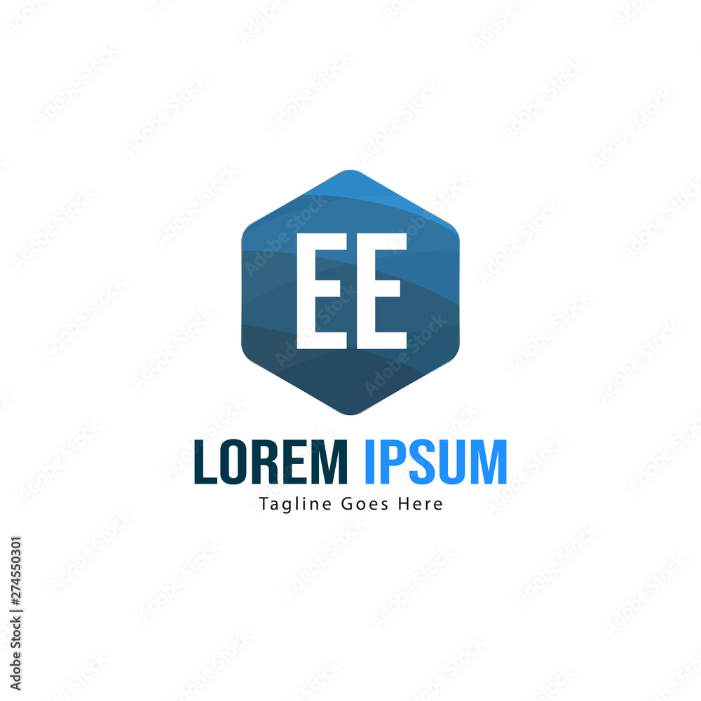 Initial EE logo template with modern frame. Minimalist EE letter logo vector illustration Initial EE logo template with modern frame. Minimalist EE letter logo vector illustration
