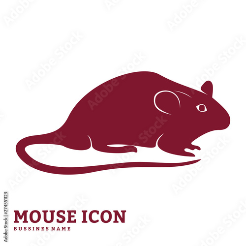 Mouse Design Vector. Silhouette of Mouse. Vector illustration