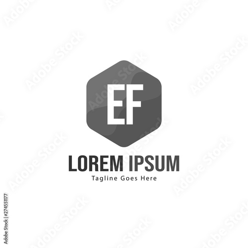 Free Download Initial EF logo template with modern frame. Minimalist EF letter logo vector illustration - GFXLoad