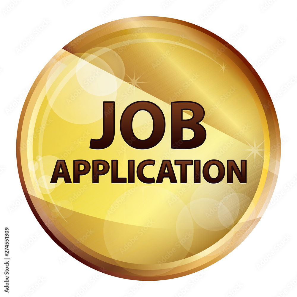 Job Application Abstract Brown Round Button Job Application Abstract Brown Round Button