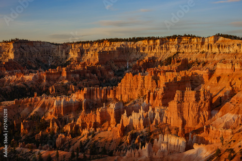 Morning view of the famous Bryce Canyon National Park from Sunrise Point