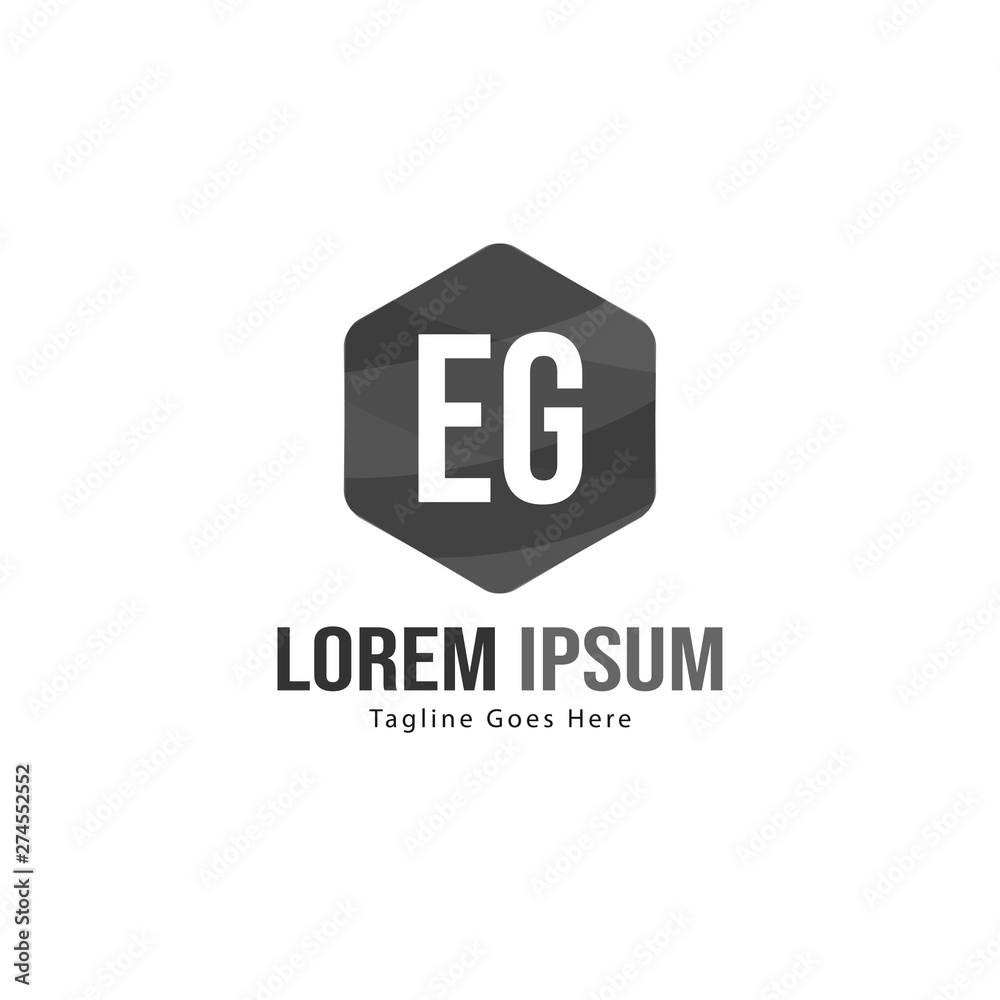 Initial EG logo template with modern frame. Minimalist EG letter logo vector illustration Initial EG logo template with modern frame. Minimalist EG letter logo vector illustration