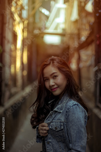 Young pretty hipster asian woman © witthaya
