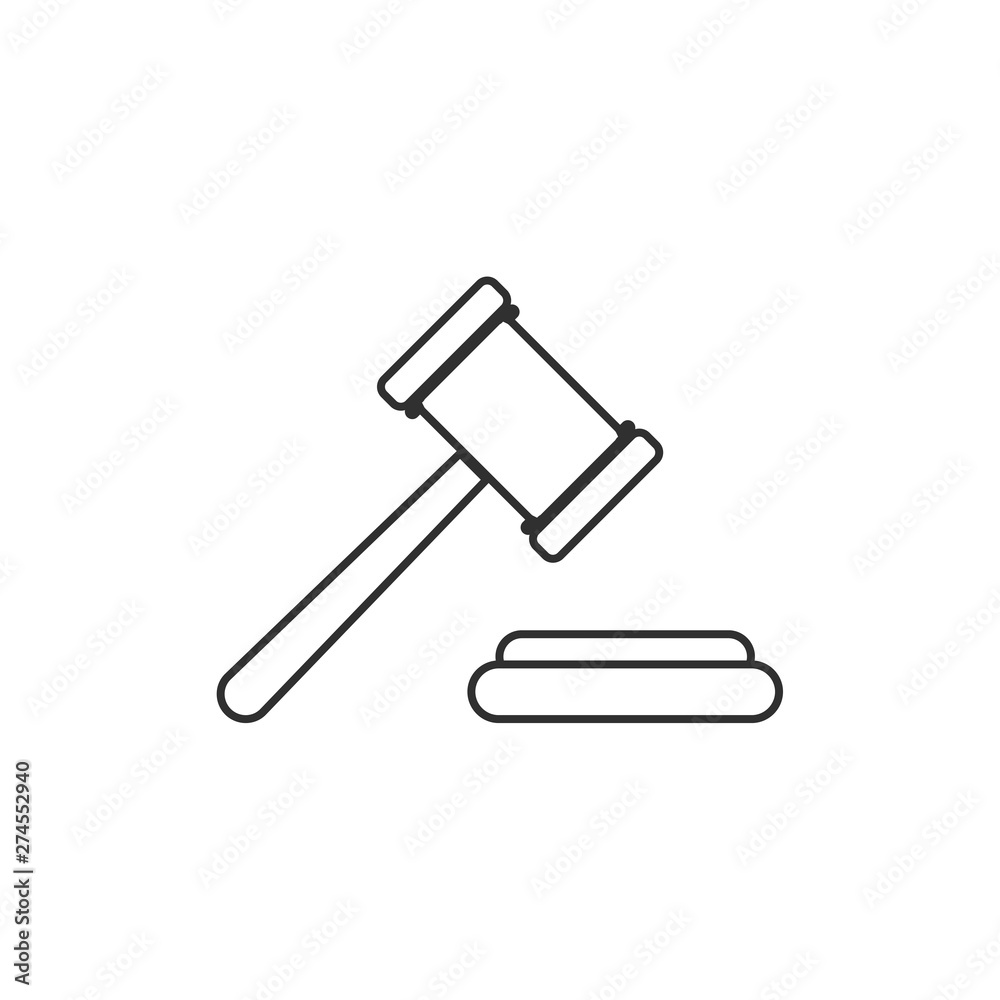 Judge Gavel Auction icon template black color editable. Gavel symbol Flat vector sign isolated on white background. Simple logo vector illustration for graphic and web design. Judge Gavel Auction icon template black color editable. Gavel symbol Flat vector sign isolated on white background. Simple logo vector illustration for graphic and web design.