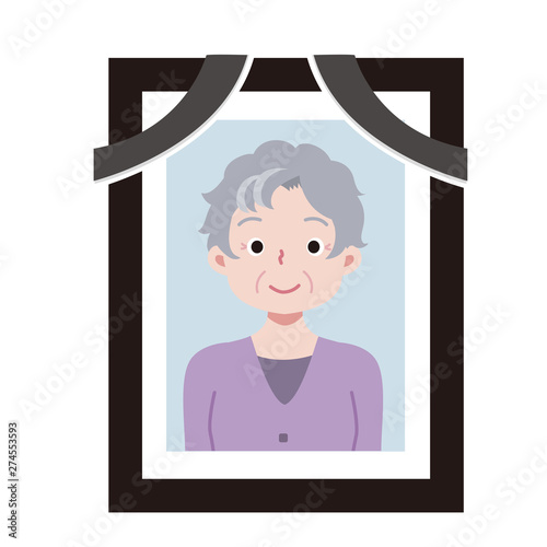おばあさんの遺影