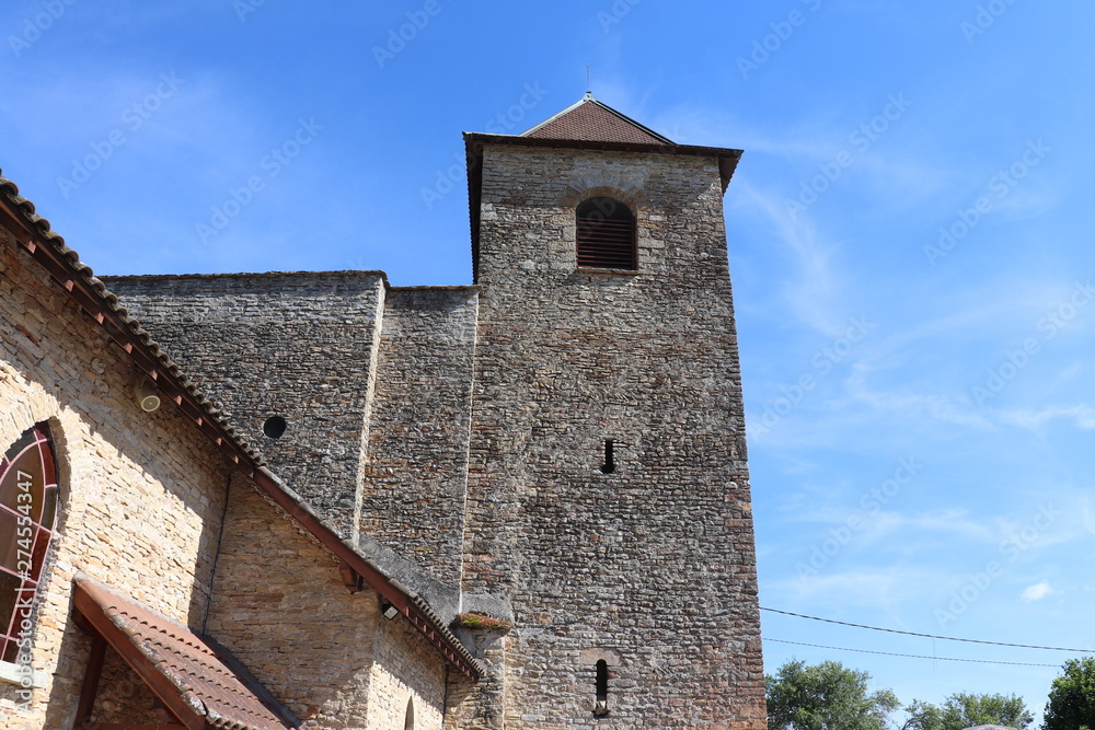 Eglise du village de Saint Romain de Jalionas - Département de l'Isère - France - Juin 2019