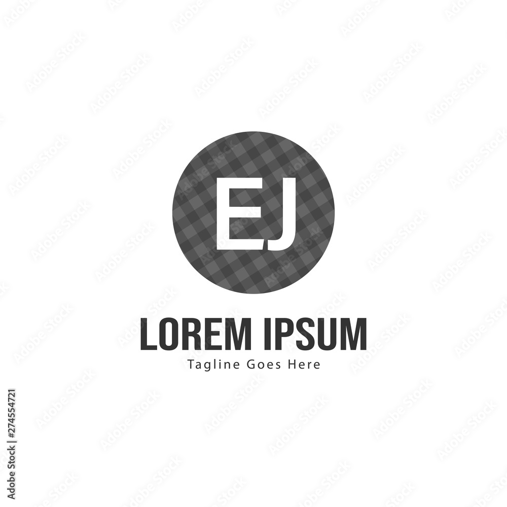 Initial EJ logo template with modern frame. Minimalist EJ letter logo vector illustration Initial EJ logo template with modern frame. Minimalist EJ letter logo vector illustration
